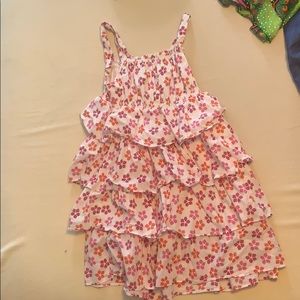 ruffle dress many shade of pink